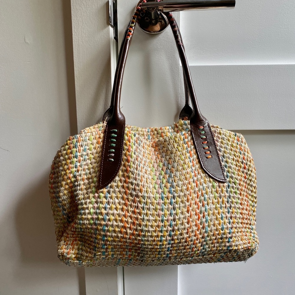 Roberto Pancani Firenze Handwoven Tote Haircalf Mutton Made in Italy
